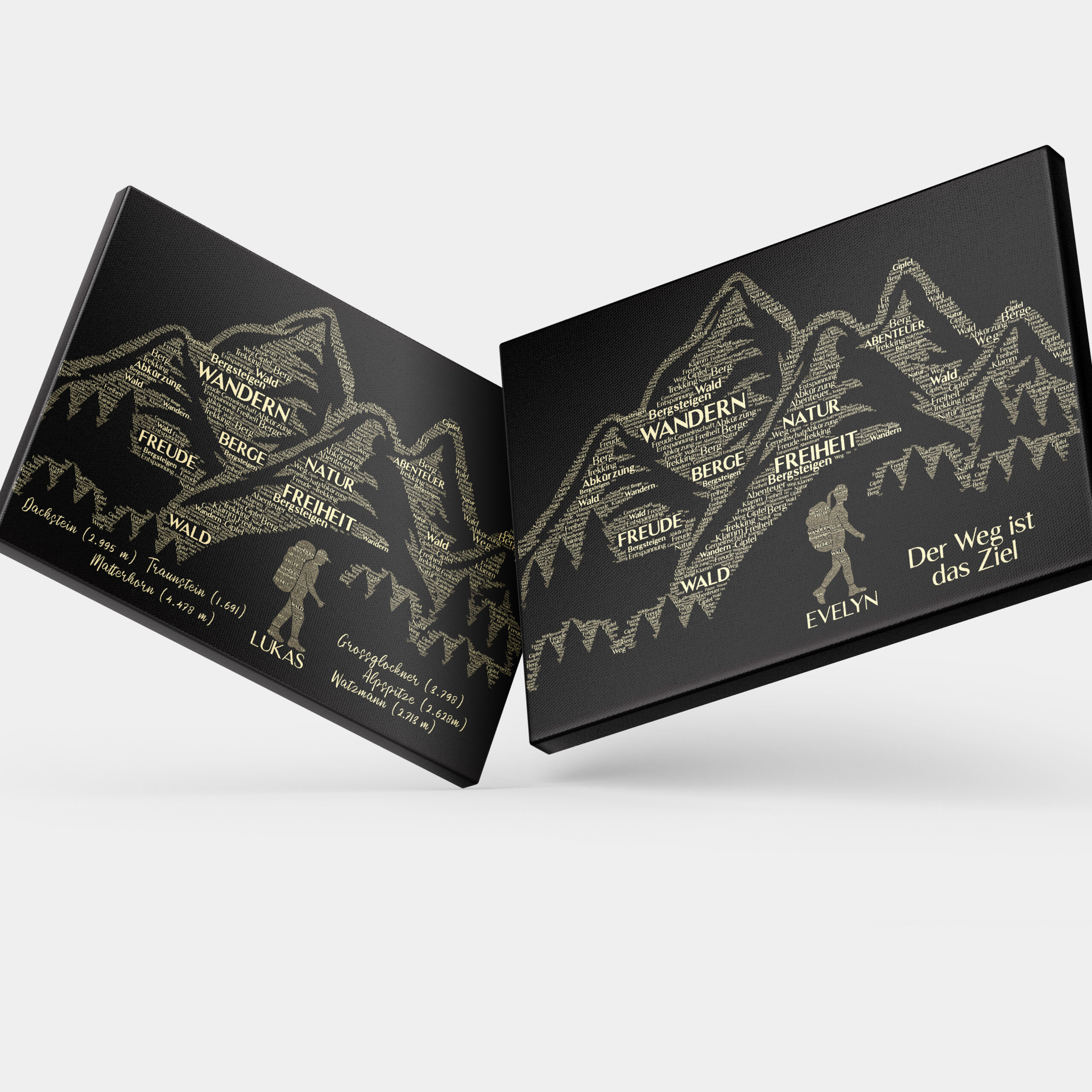 Gold Canva_Leinwand_Berg_wanderer